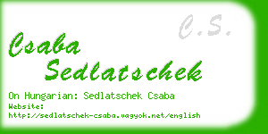 csaba sedlatschek business card